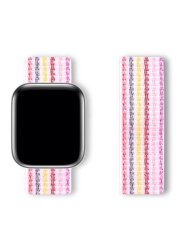 For Apple iwatch1-s9 Nylon Loopback Velcro Strap 42/44/45/49mm Universal