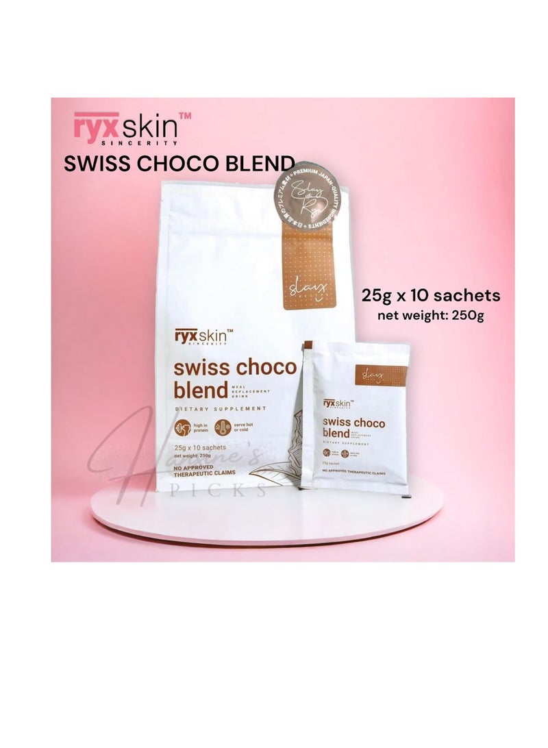 RYX SWISS CHOCO BLEND • MEAL REPLACEMENT 25g x 10 sachets