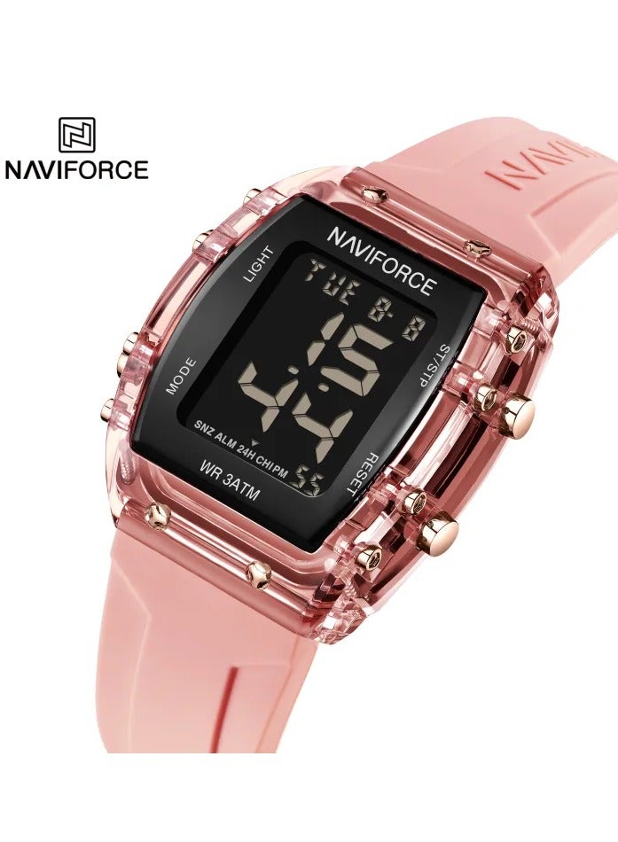 NAVIFORCE 7102 Sport watches with Date LCD Digital Display wristwatch Silica band watch for Men