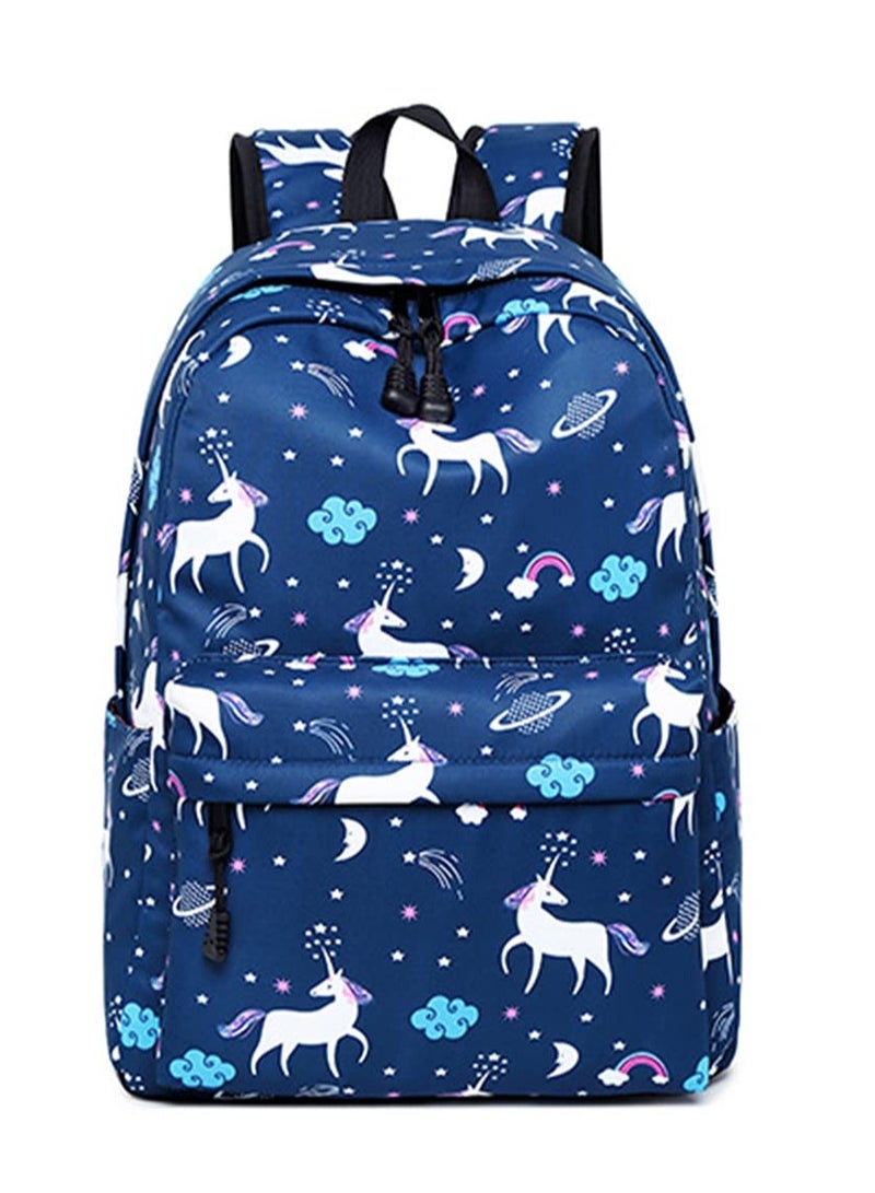 Dream Unicorn School Bag Kids 3-in-1 Bookbag Set, Laptop Backpack Lunch Bag Pencil Case Gift for Teen