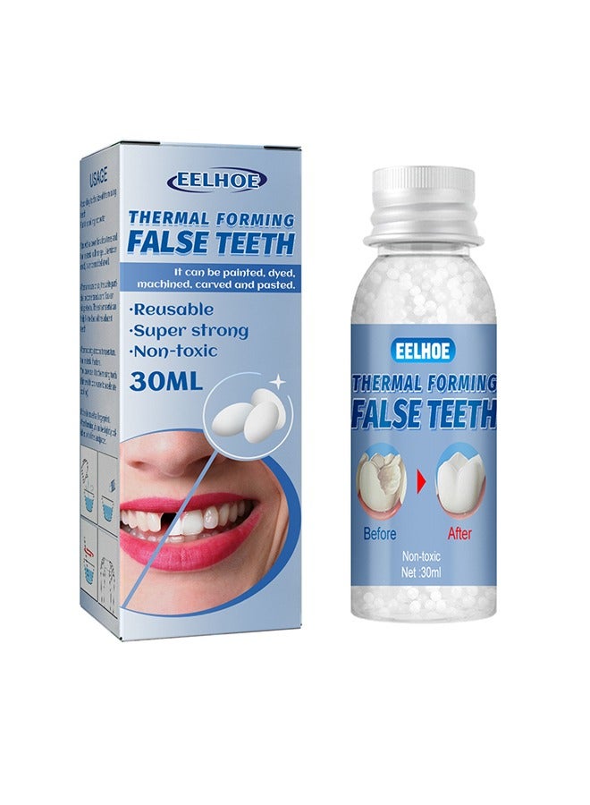 Tooth Repair Kit - Teeth Replacement Kit for Temporary Restoration of Missing & Broken Teeth Replacement Dentures, DIY Heat Fit Beads
