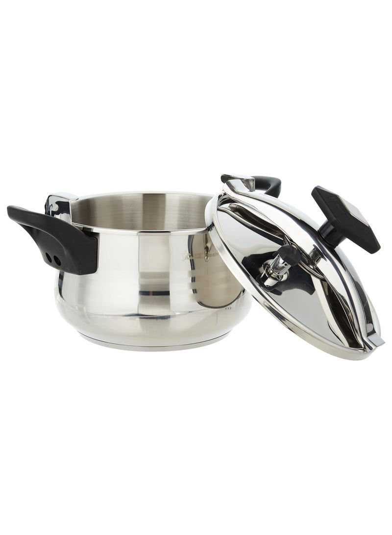 Stainless Steel Pressure Cooker Silver/Black 9L