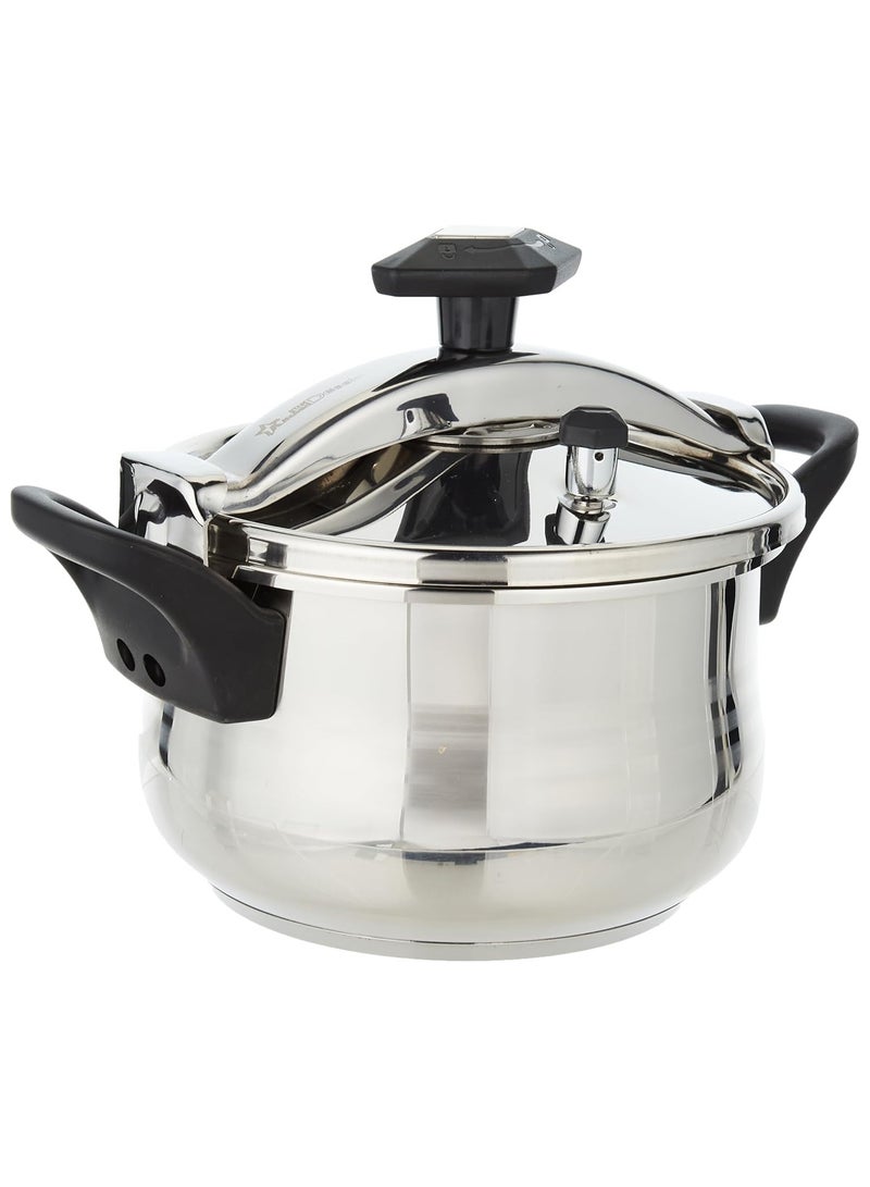 Stainless Steel Pressure Cooker Silver/Black 9L