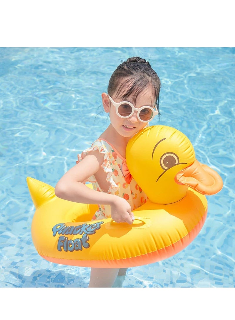 Baby Pool Float, Infant Seat Boat Inflatable Swimming Ring Trainer Waist Pool Float with Double Handle, Childrens' First Swim Floaties Bathtub Toys Pool Accessories for Kids Toddlers