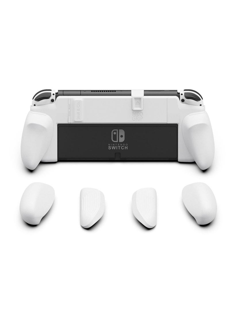 Grip Case Compatible with Nintendo Switch OLED Model, Comfortable & Ergonomic Grip Switch Accessories, with Replaceable Grips, with 5 Game Slots, for Nintendo Switch OLED