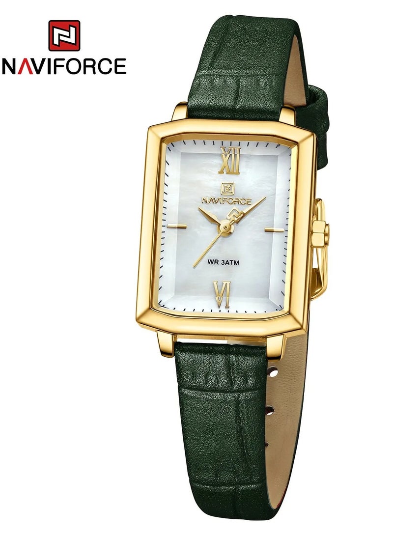 NAVIFORCE NF5039 Square Edition with Leather Strap for LADIES, 2024