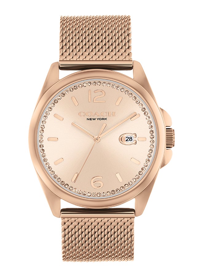 Women's Analog Round Shape Stainless Steel Wrist Watch 14504253 - 41 Mm