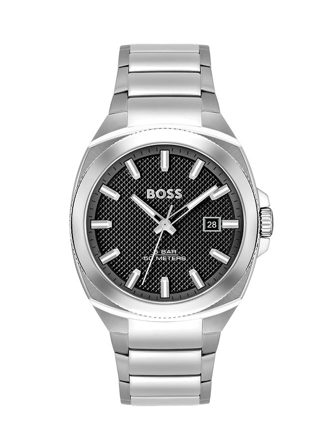 Men's Analog Tonneau Shape Stainless Steel Wrist Watch 1514136 - 41 Mm