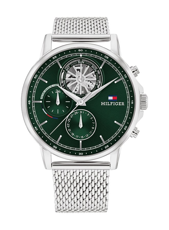Men's Analog Round Shape Stainless Steel Wrist Watch 1710608 - 44 Mm