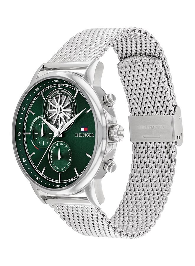Men's Analog Round Shape Stainless Steel Wrist Watch 1710608 - 44 Mm