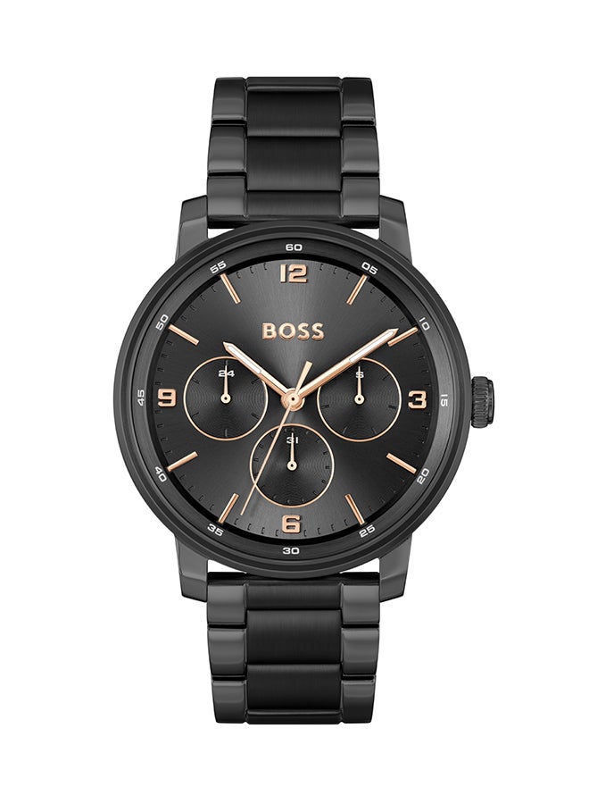 Men's Analog Round Shape Stainless Steel Wrist Watch 1514128 - 44 Mm