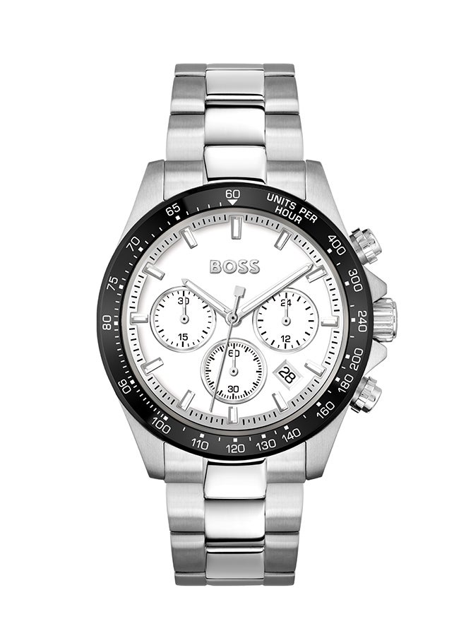 Men's Chronograph Round Shape Stainless Steel Wrist Watch 1514130 - 43 Mm