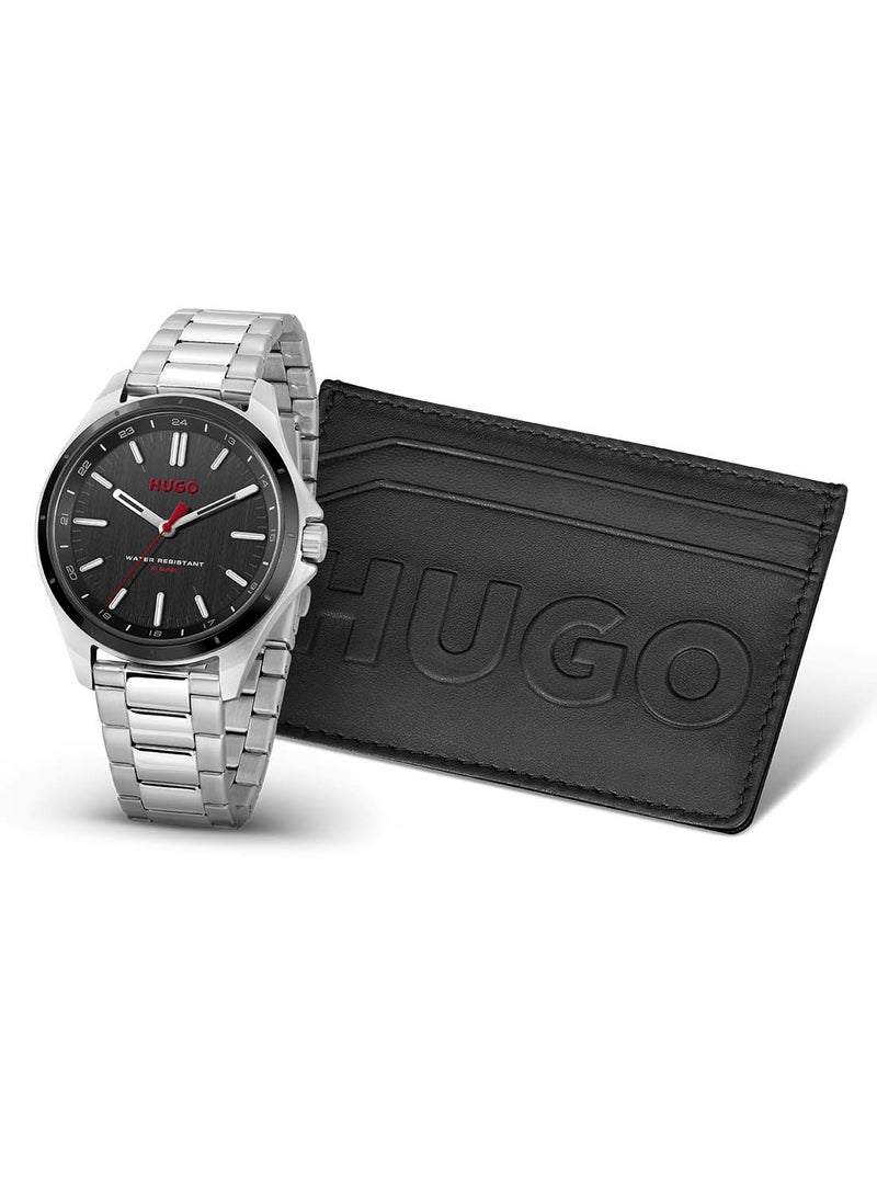Men's Analog Round Shape Stainless Steel Wrist Watch 1570156 - 42 Mm
