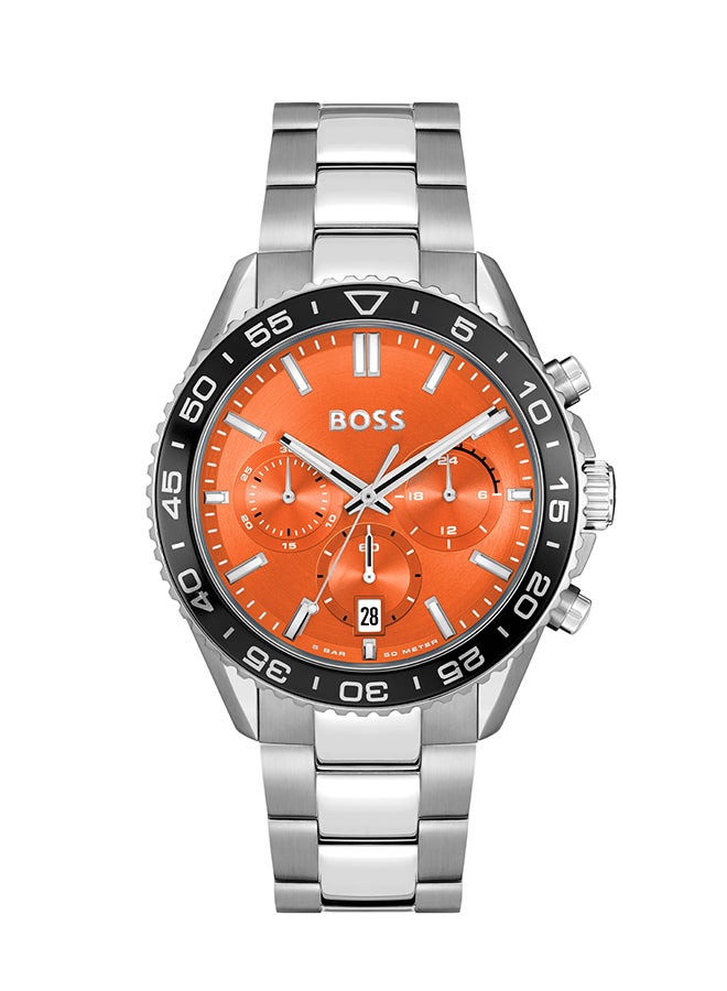 Men's Chronograph Round Shape Stainless Steel Wrist Watch 1514162 - 44 Mm