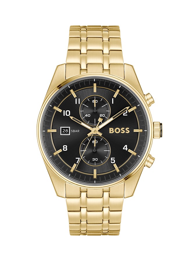Men's Chronograph Round Shape Stainless Steel Wrist Watch 1514152 - 44 Mm