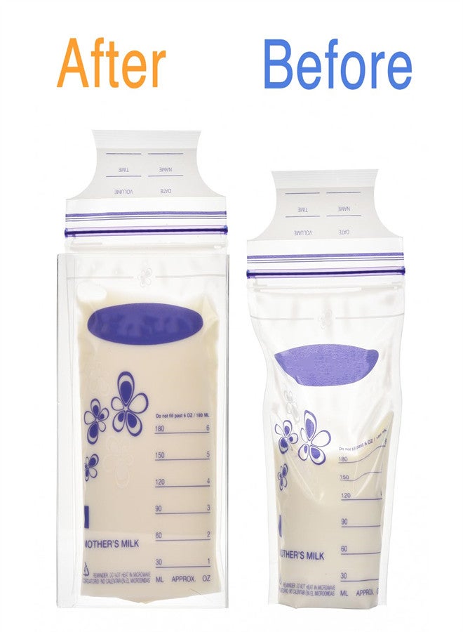 2-Pack Breast Milk Storage Bag Freeze Flat Breastmilk Freezer Flattener Kit, Refrigerator Organizer Save Space Reduce Leaks Fit 3 4 5 6oz