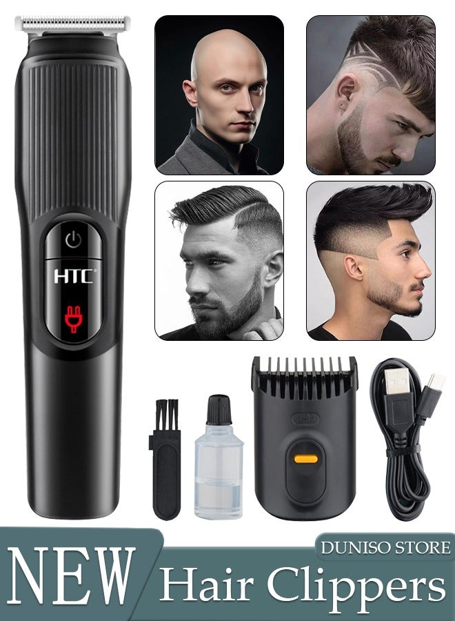 Smart Hair Clippers Electric Turbo Motor Hair Cutting Kit Pro Mens Clippers Cordless Rechargeable Hair Trimmer Set Professional Barbers Grooming Kit