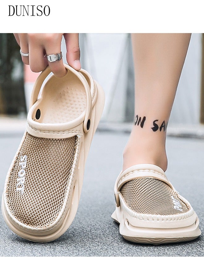 Clog Sandals Summer Sandals Lightweight Slide Sandal with Non-slip Soles Thick Sole Beach Slipper Breathable Slip-on Sandal House Flat Slipper for Pool Beach Yard Kitchen Shower Unisex