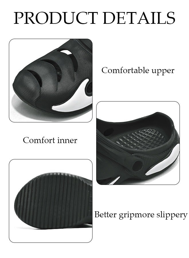 Men's slippers Summer Sandals Lightweight Slide Sandal with Non-slip Soles Thick Sole Beach Slipper Breathable Slip-on Sandal House Flat Slipper for Pool Beach Yard Kitchen Shower