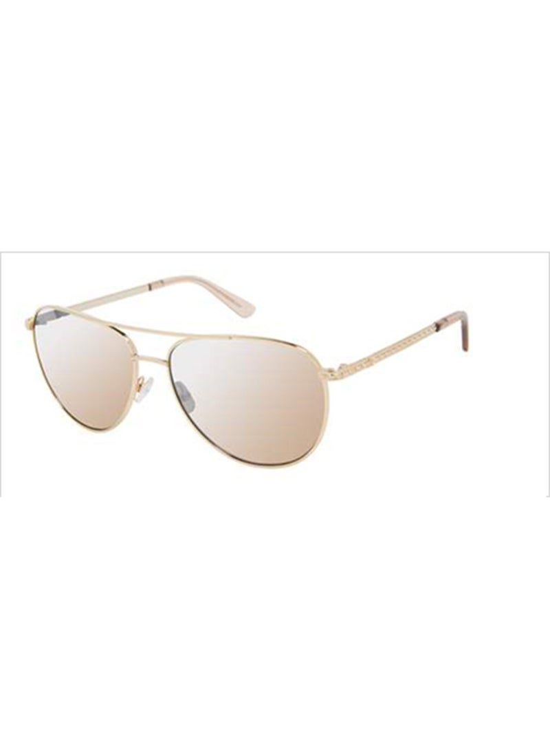 Women's UV Protection Pilot Sunglasses - Ju 621/G/S Gold 15 - Lens Size: 49 Mm