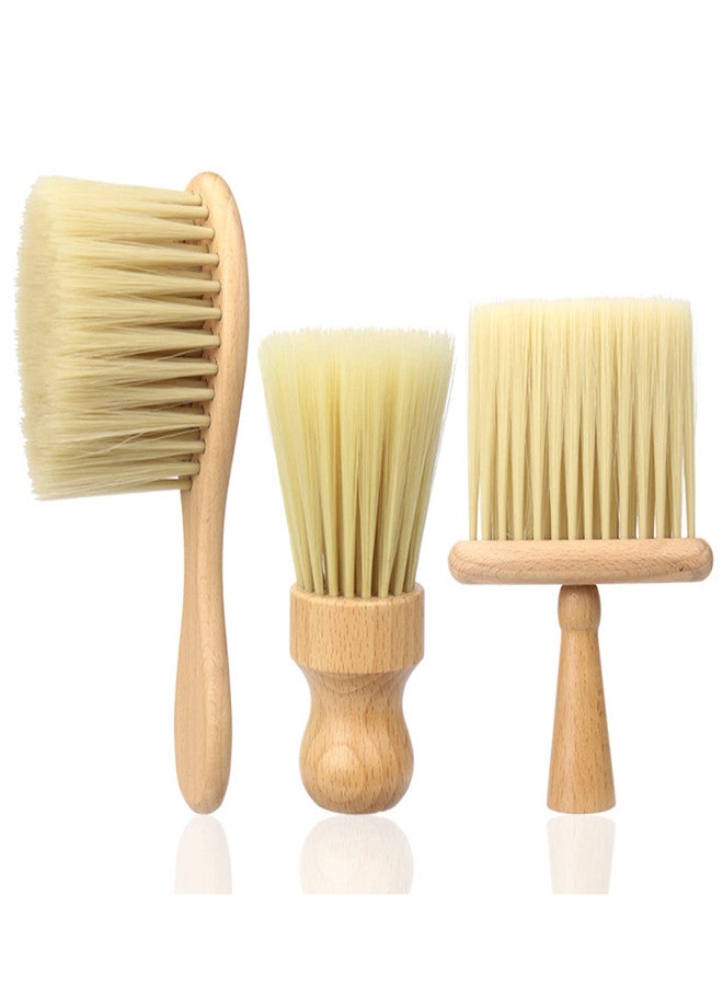 3 Packs Neck Duster Brush, Professional Barber Brush Remove Neckline Loose Hair, Haircut and Home Cleaning, Ultra Soft Nylon Brush Hair, Salon and Home Use