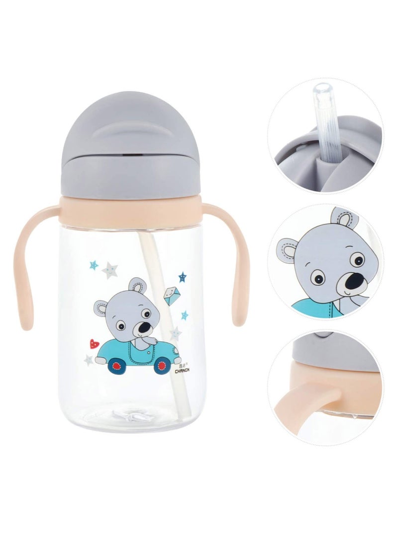 Baby Cups  Sippy Cup with Straw and a Spout 420ML, Toddler Drinks Water Bottles Trainer Cup with Handles Leak Proof Silicone Spout Fall Resistant Toddler Student Kettle, for Babies over 8 Months over
