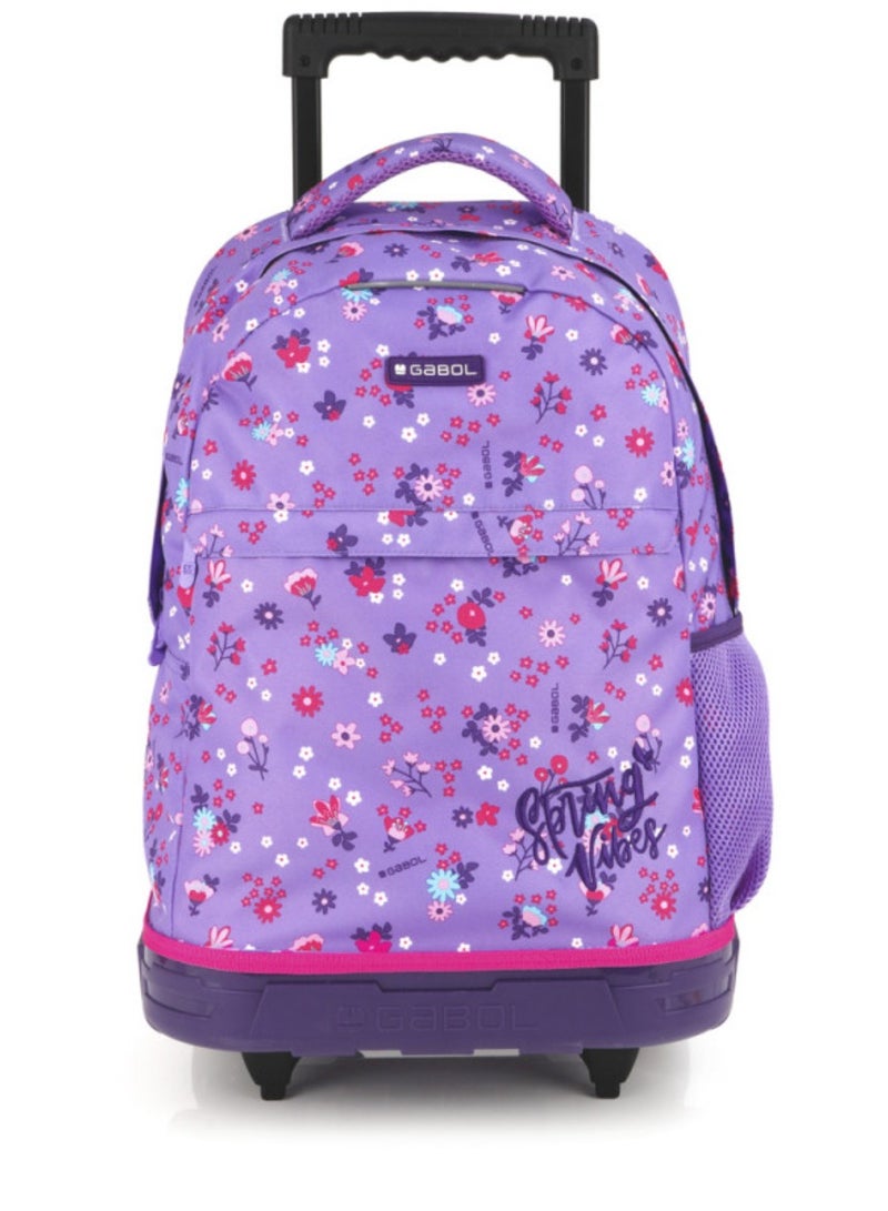 Gabol Violet Kids Trolley Backpack Children's Nursery School Bag for Preschool Boys Girls