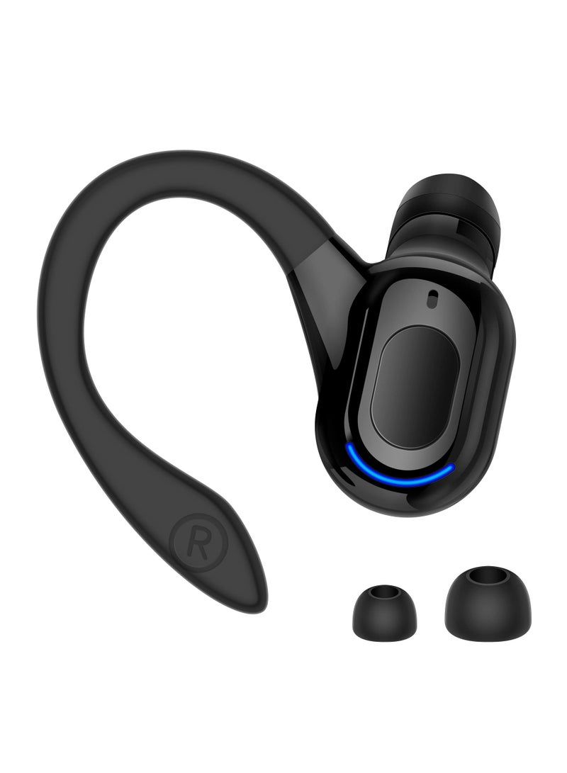 Bluetooth Headset, Wireless Bluetooth Earpiece V5.2 Headphones with Mic Noise Canceling In Ear Bluetooth Headset Earphones Earbuds for Business Office Driving Black