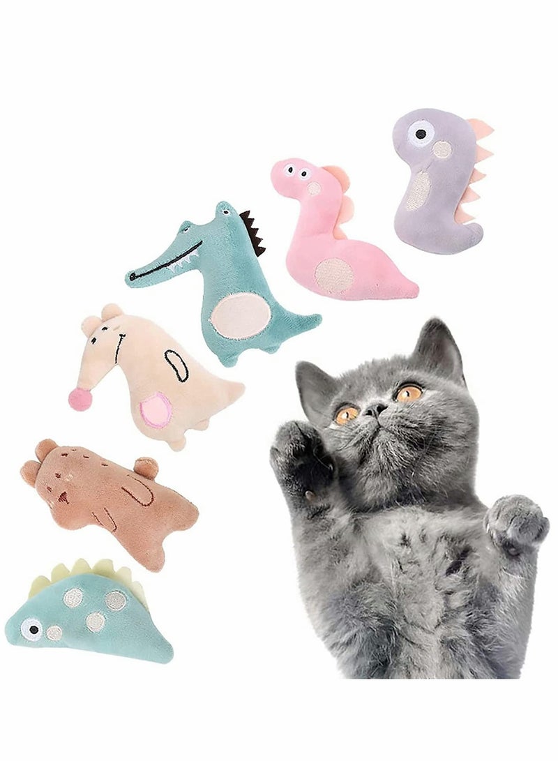 Catnip Toys for Indoor Cats 6 Pcs Cat Toys with Catnip Interactive Kitty Plush Chew Toys, Fun Levels of Interactive Play   Track with Satisfies Kitty¡¯s Hunting, Chasing and Exercising Needs