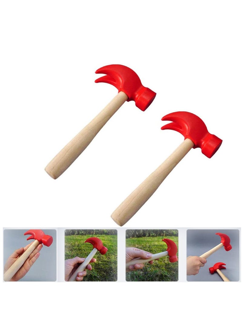 Wooden Hammer Toys Simulation Hammers Maintenance Tools Toys Pretend Play Educational Toys for Kids Children 2pcs