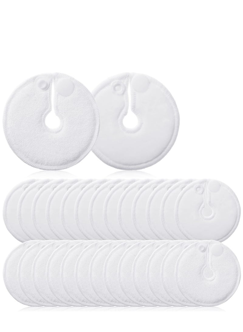 20 Pack G Tube Button Covers G Tube Pads Holder Peritoneal Abdominal Feeding Tube Supplies Soft Absorbent Cotton Pads Nursing Pads Peg Tube Accessories, White, 3 Inch