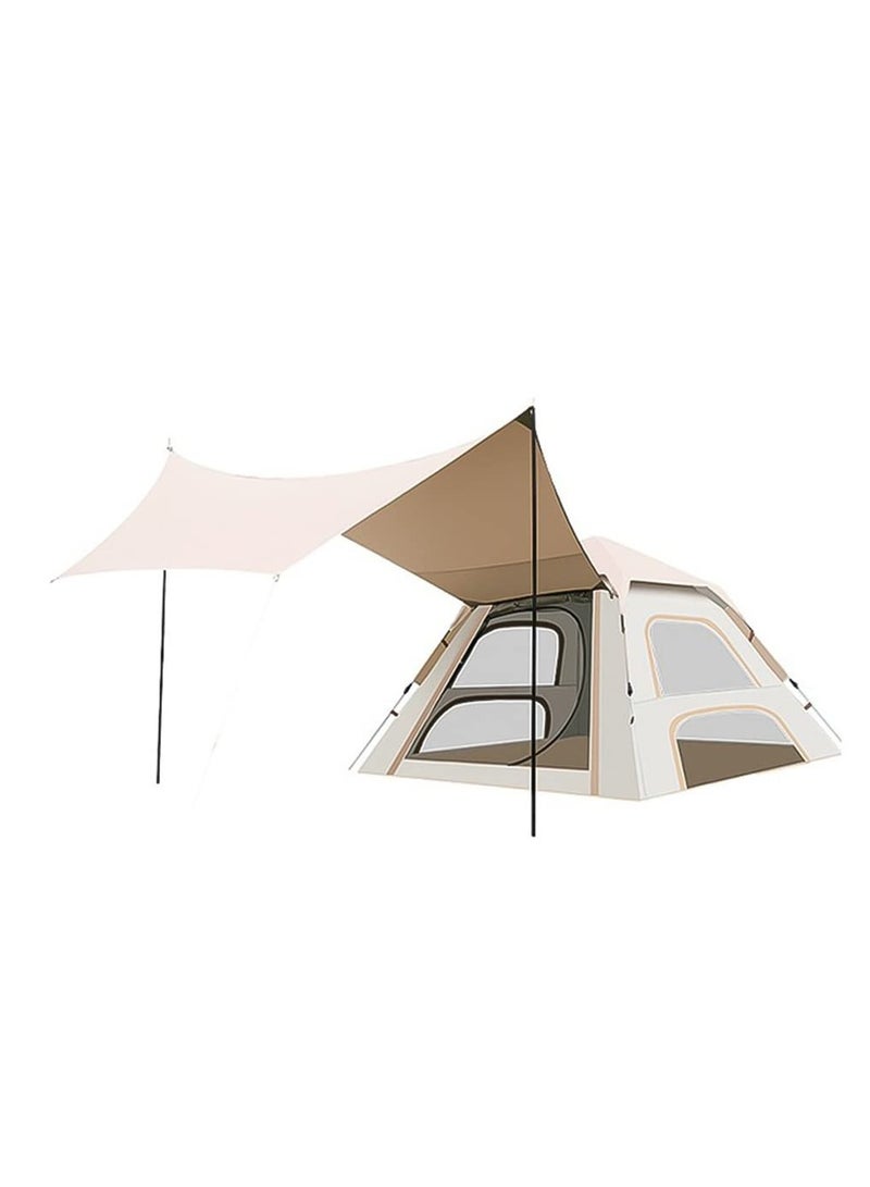 Outdoor Large Space Self-driving Travel Camping Tent Automatic Quick-opening Tent Portable Rainproof Sunshine-proof Tent Fishing Hiking Sunshine Shelter with Canopy