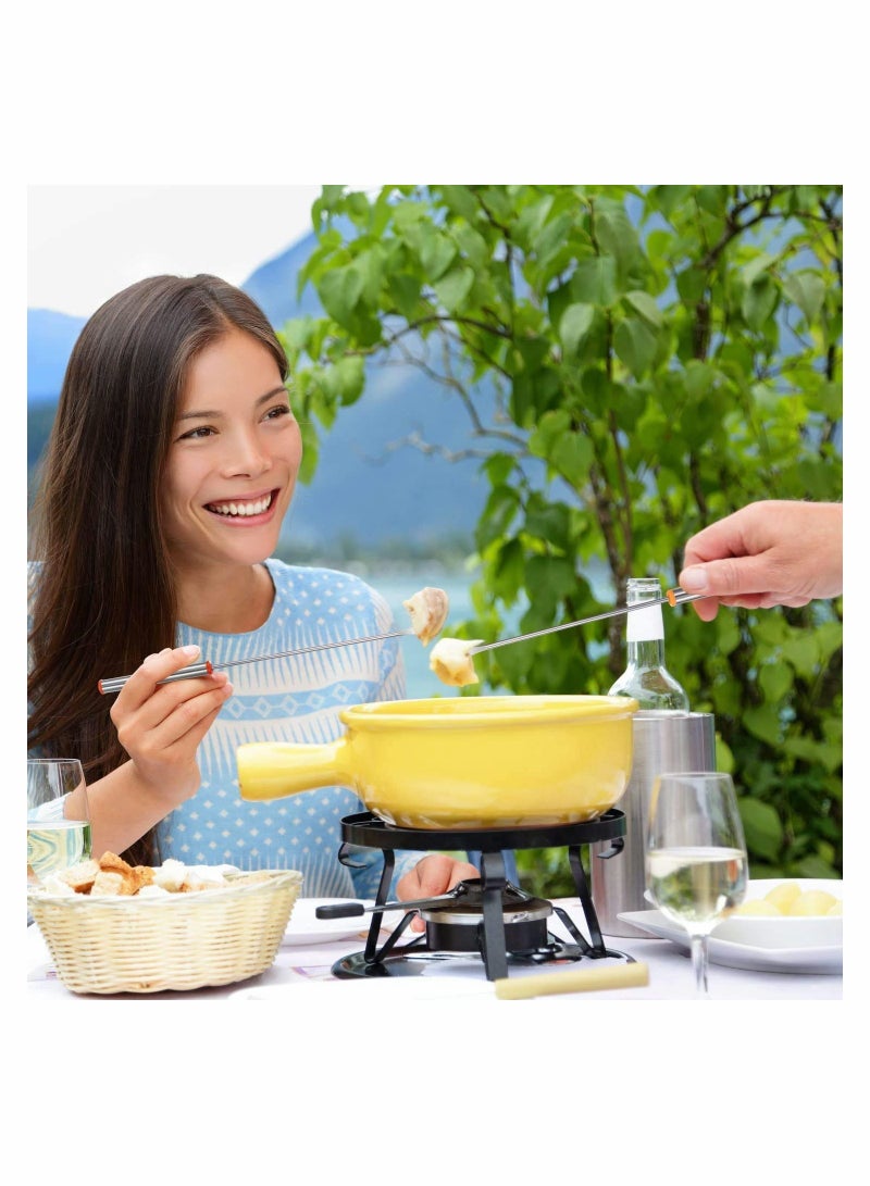 Marshmallow Roasting Sticks Stainless Steel Fondue Forks with Heat Resistant Handle for Chocolate Fountain Cheese Fondue Set of 12