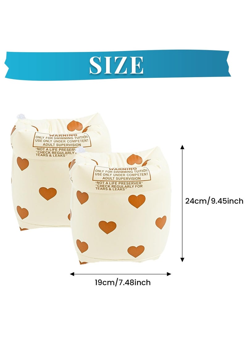 Arm Floaties Inflatable Swim Arm Bands, Floater Sleeves Swimming Arm Rings for Kids Toddlers and Adults (4Pcs)