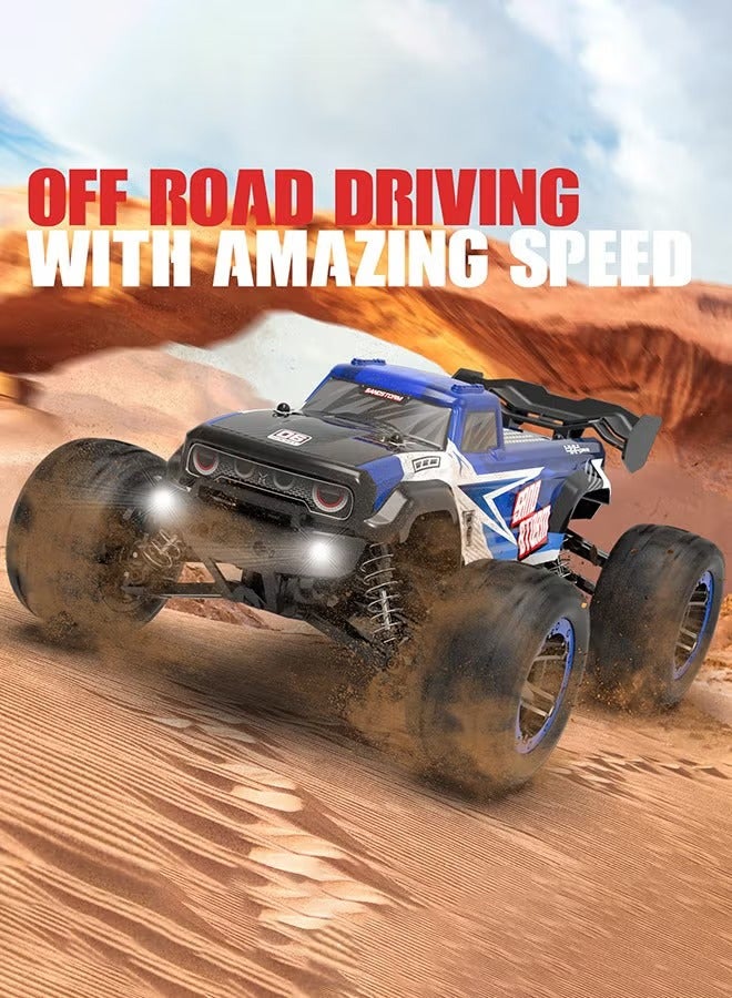 Remote Control RC Car, 1:16 Climbing All Terrain Drift Off Road Vehicle, High Speed Electric Waterproof RC Monster Toy, Strong And Durable 4x4 Off Road Truck For Kids Adults, (Blue And Black)