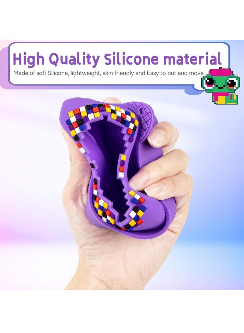 Silicone Case for Bitzee Digital Pet Interactive Virtual Toy, Case for Bitzee with lanyard, Protective Skin for Bitzee Interactive Toy Digital Pet Accessories for Girls and Boys- Purple