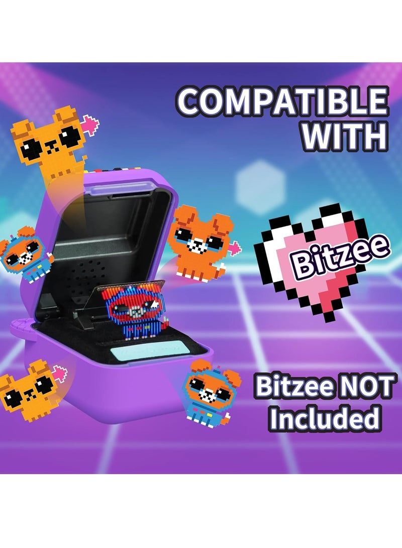Silicone Case for Bitzee Digital Pet Interactive Virtual Toy, Case for Bitzee with lanyard, Protective Skin for Bitzee Interactive Toy Digital Pet Accessories for Girls and Boys- Purple