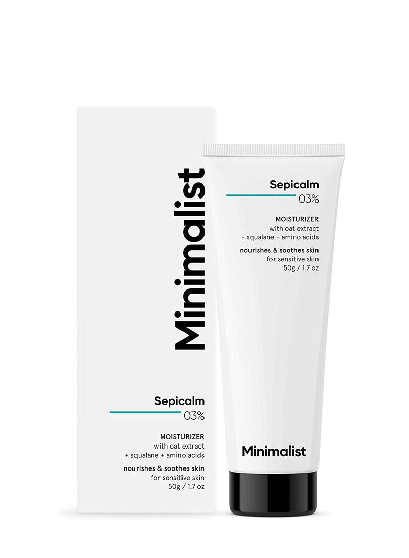 Minimalist 3% Sepicalm With Oats Face Moisturizer Cream for Sensitive Skin 50gm