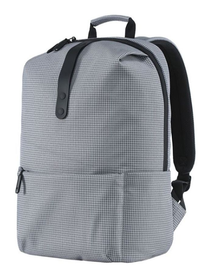 Trendy Plaid Laptop Backpack Grey/Black