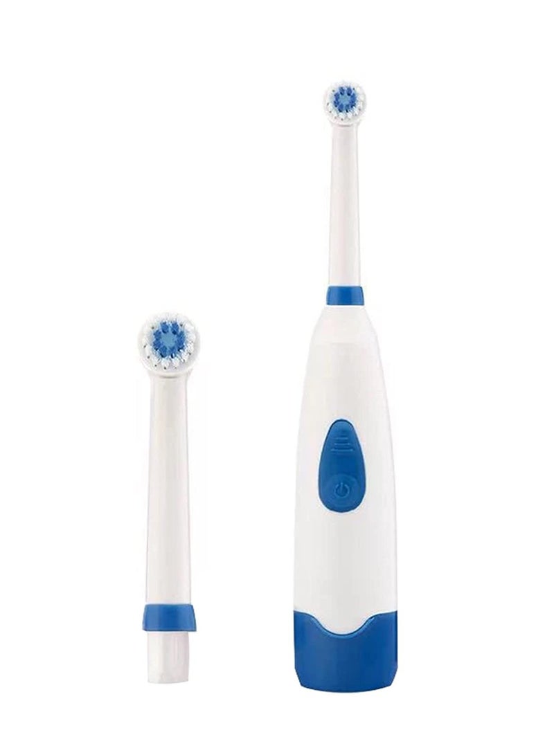 Electric Toothbrush, 360 Degree Automatic Rotating IPX7 Waterproof Ultrasonic Children Electric Toothbrush, 2 Brush Heads, USB Rechargeable Power Smart Toothbrush for Kids Oral-Care Age 3-16 Blue