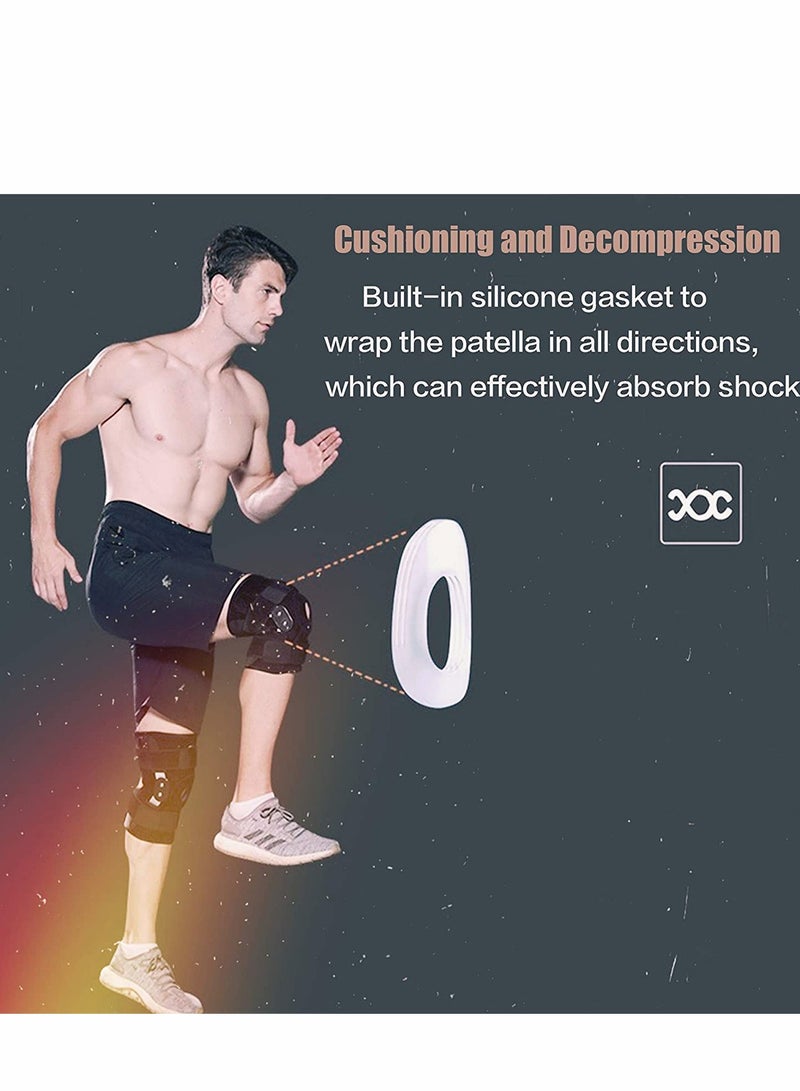 Decompression Knee Brace, with Side Stabilizers, for Pain Relief, Adjustable Compression Band, Suitable for Men and Women