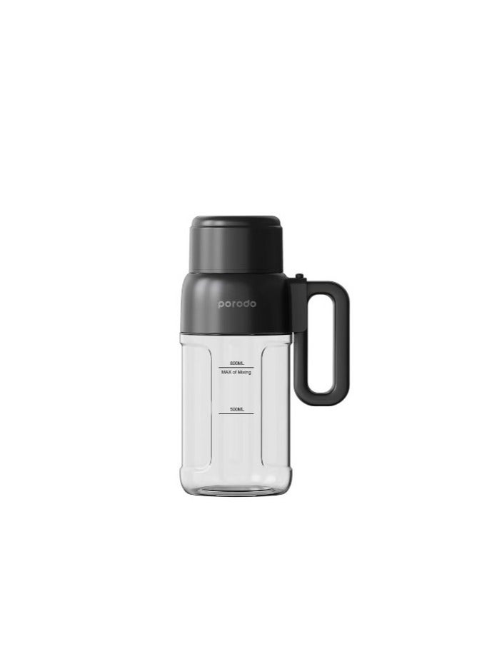 Porodo LifeStyle Portable Juicer Blender with Straw 800mL 120W - Black
