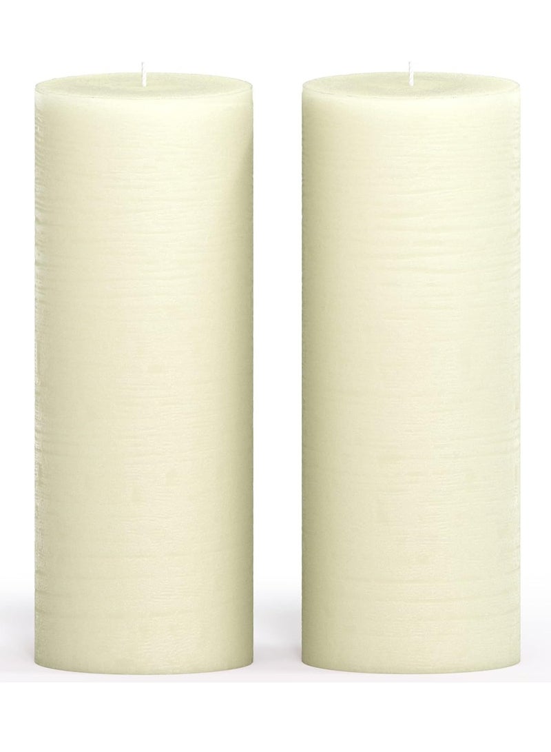 Candles Unscented and No Drip Candles - Ideal as Wedding Candles or Large Candles for Home Interior - Ivory Candles