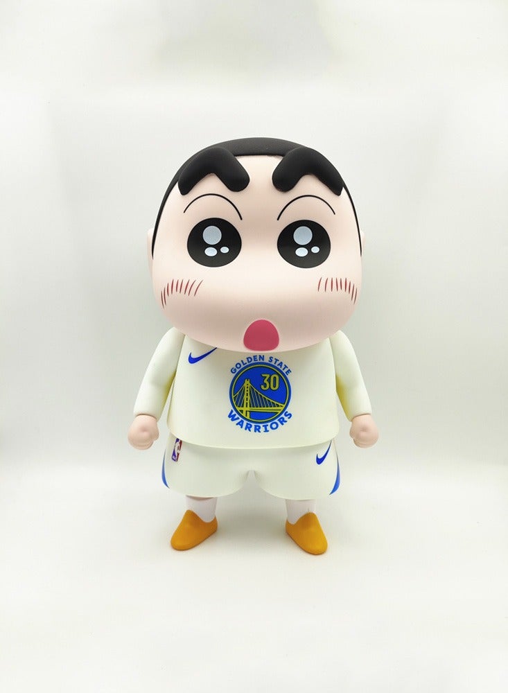 Crayon Shin-chan Curry Uniform Series Cartoon Animation Figure Model Car Desktop Ornament 23CM