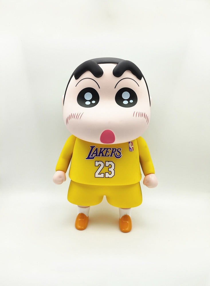 Crayon Shin-chan james basketball uniform series cartoon anime hand model car desktop ornament 23CM