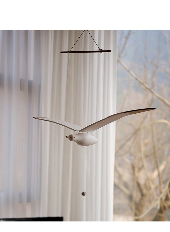 Flying Seagulls Handmade Wooden,Air Pendant,Folk Hotel,Balance Pendant,Children's Toy Flying Birds