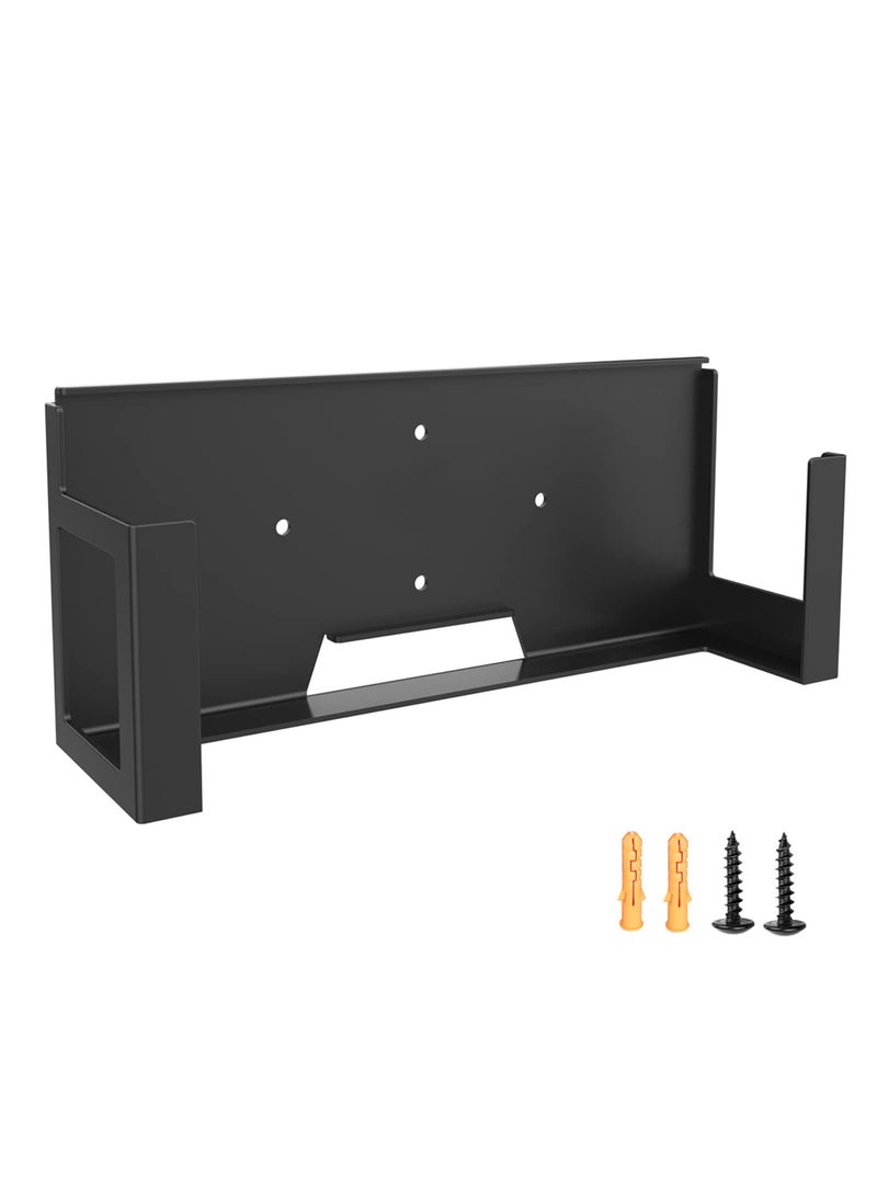 Wall Mount for Xbox One X (Not Fit for One S&One Original), All Metal Vertical Hanging On Wall with Power Botton Left/Right, Wall Shelf Bracket for Xbox One X