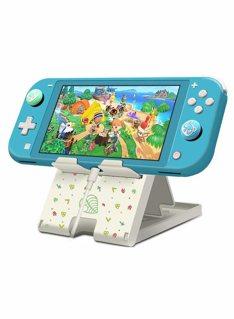 Playstand for Nintendo Switch/Switch Lite, Animal Crossing Angle Adjustable Switch Stand, Portable Foldable Compact Non-Slip Bracket