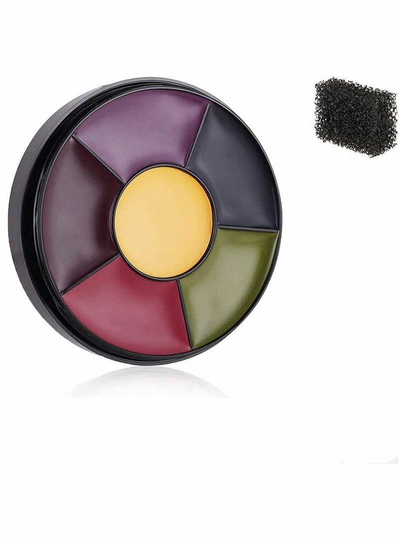 6 Color Bruise Wheel Special Effects SFX Zombie Makeup Kit Professional Non Toxic Face Body Paint Oil Sfx Makeup Set with Sponge