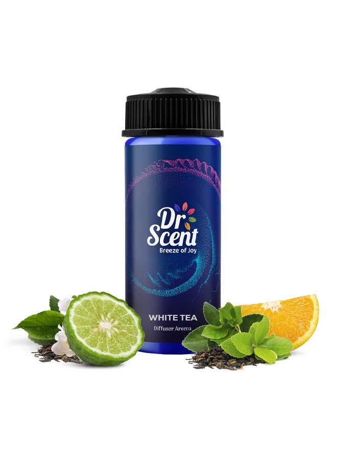 Dr Scent Breeze of Joy, Diffuser Aroma Oil White Tea | Tranquil Blend of Green Tea, Bergamot, Sicilian Orange, and White Tea Notes for a Serene Ambiance (170ml)